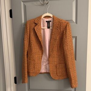 Kenneth Cole Orange Tweed Blazer